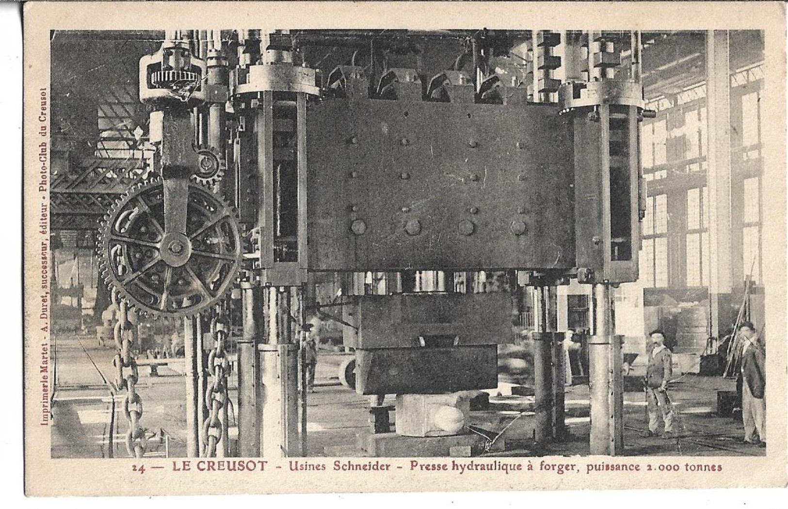 CPA  De   LE   CREUSOT   (71)  -   Usine  Schneider  -  Presse Hydraulique à  Forger, Puissance  2 000  Tonnes //   TBE - Le Creusot