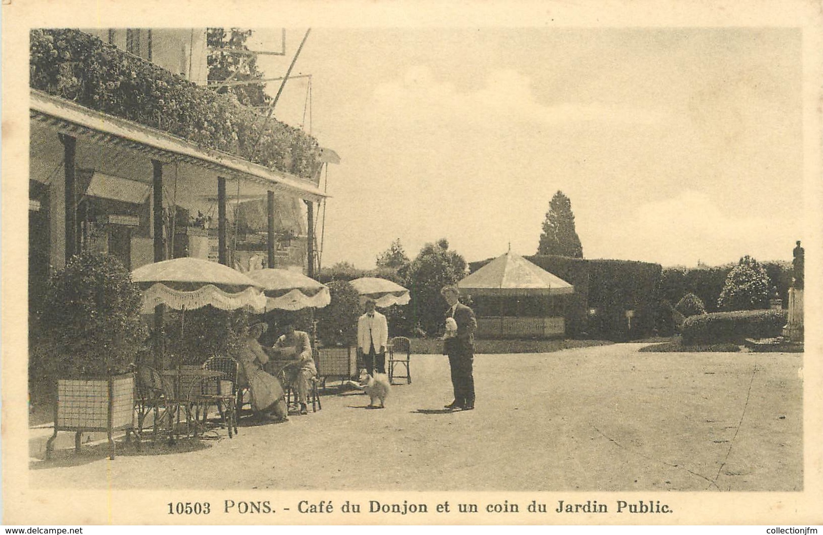 CPA FRANCE 17 "Pons, Café Du Donjon" - Pons