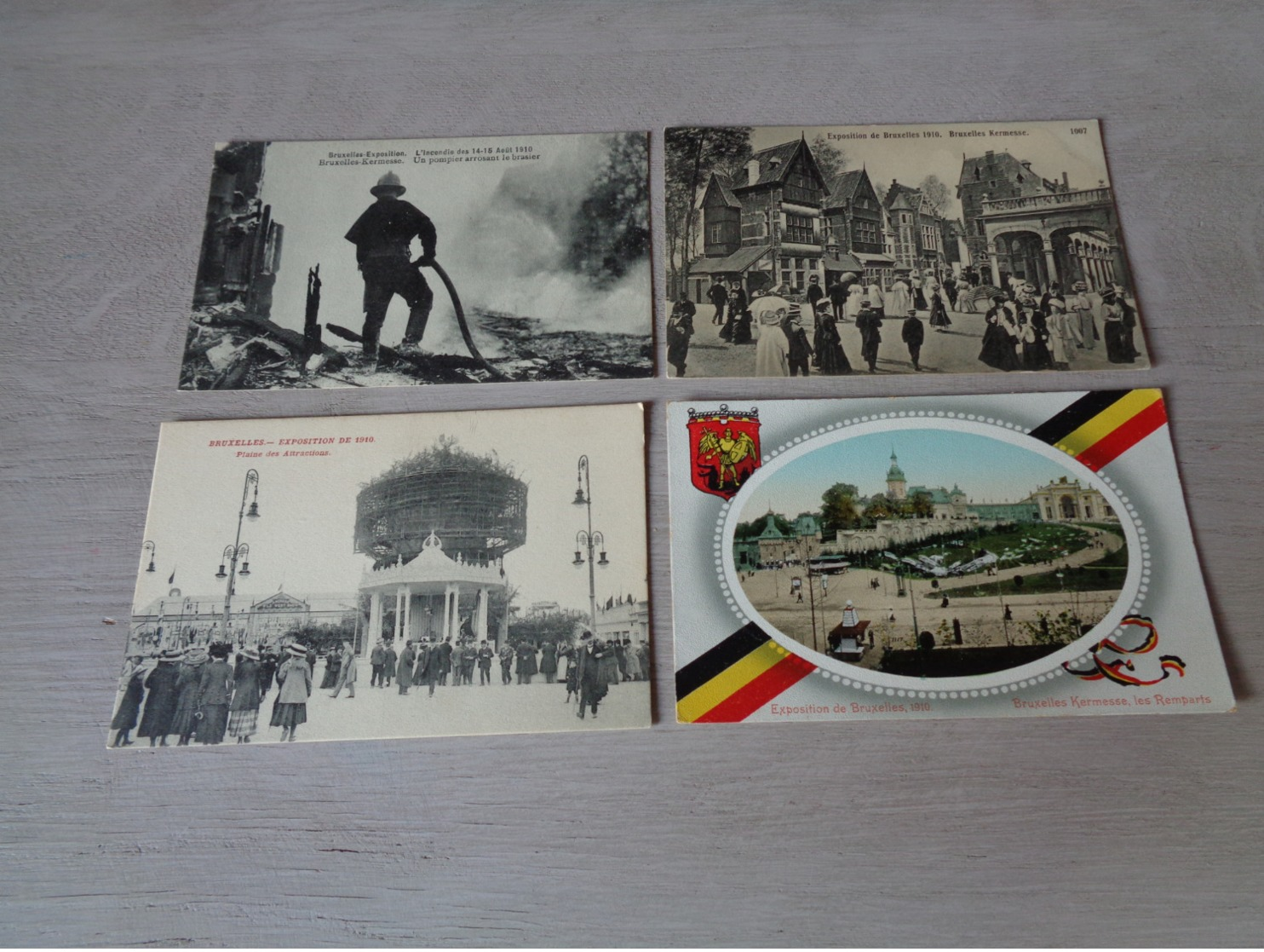 Beau lot de 60 cartes postales de Belgique  Bruxelles Exposition 1910    Mooi lot van 60 postkaarten van België  Brussel