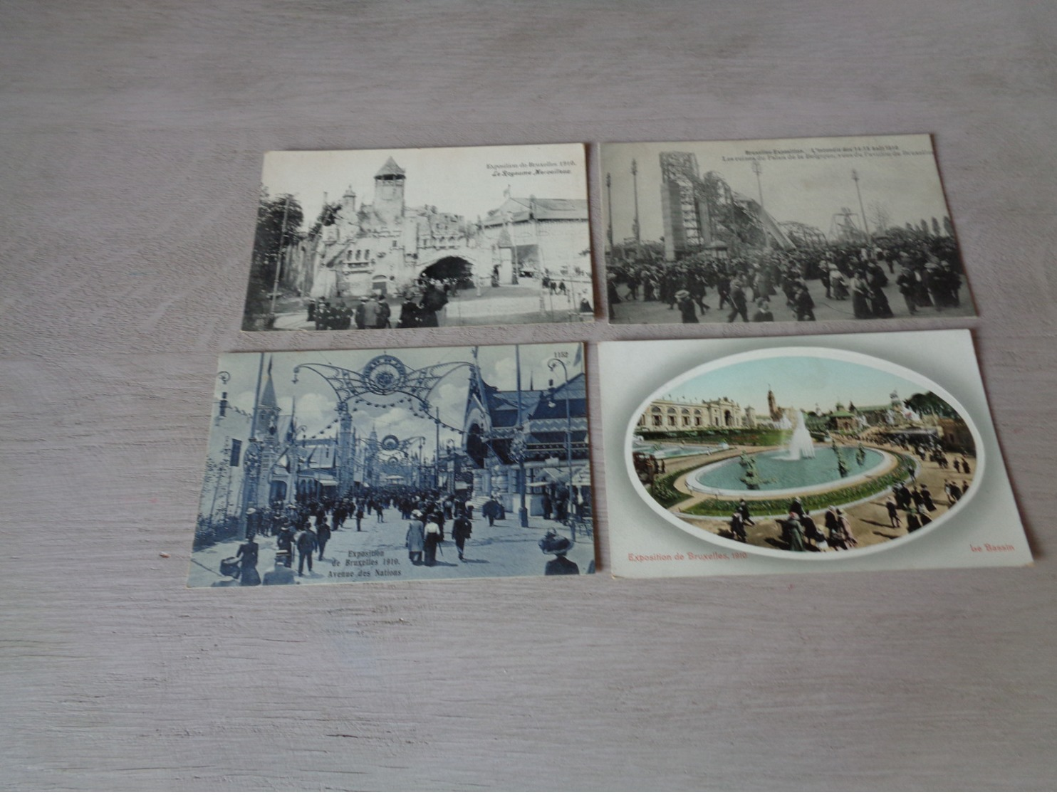 Beau lot de 60 cartes postales de Belgique  Bruxelles Exposition 1910    Mooi lot van 60 postkaarten van België  Brussel