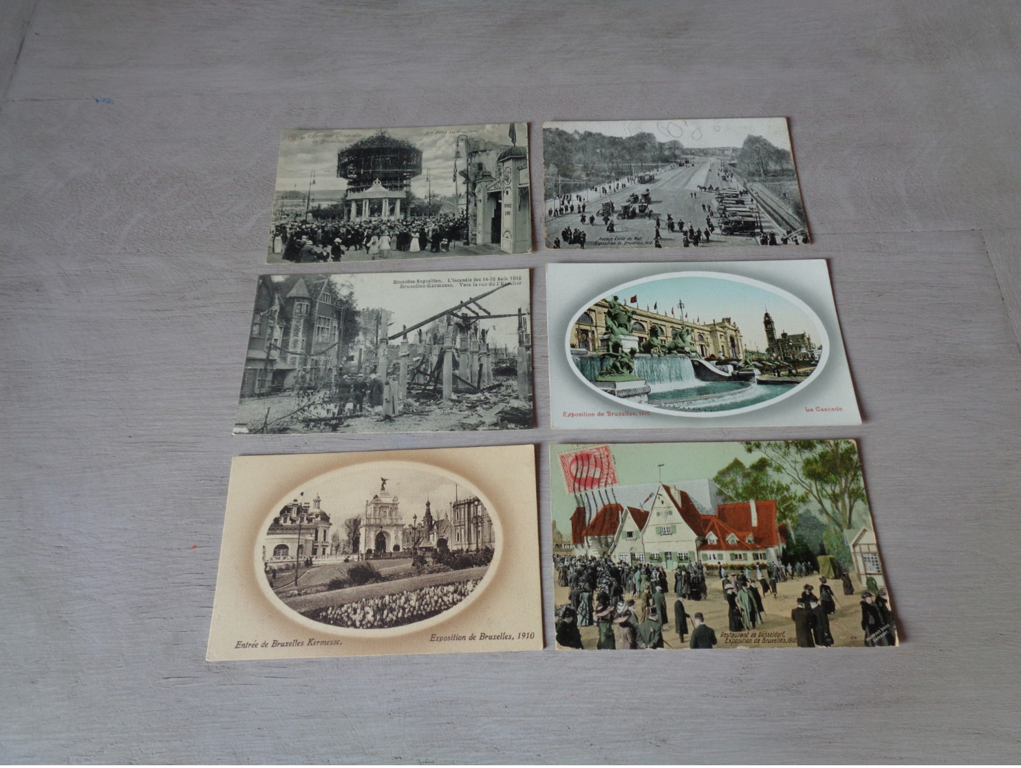 Beau lot de 60 cartes postales de Belgique  Bruxelles Exposition 1910    Mooi lot van 60 postkaarten van België  Brussel