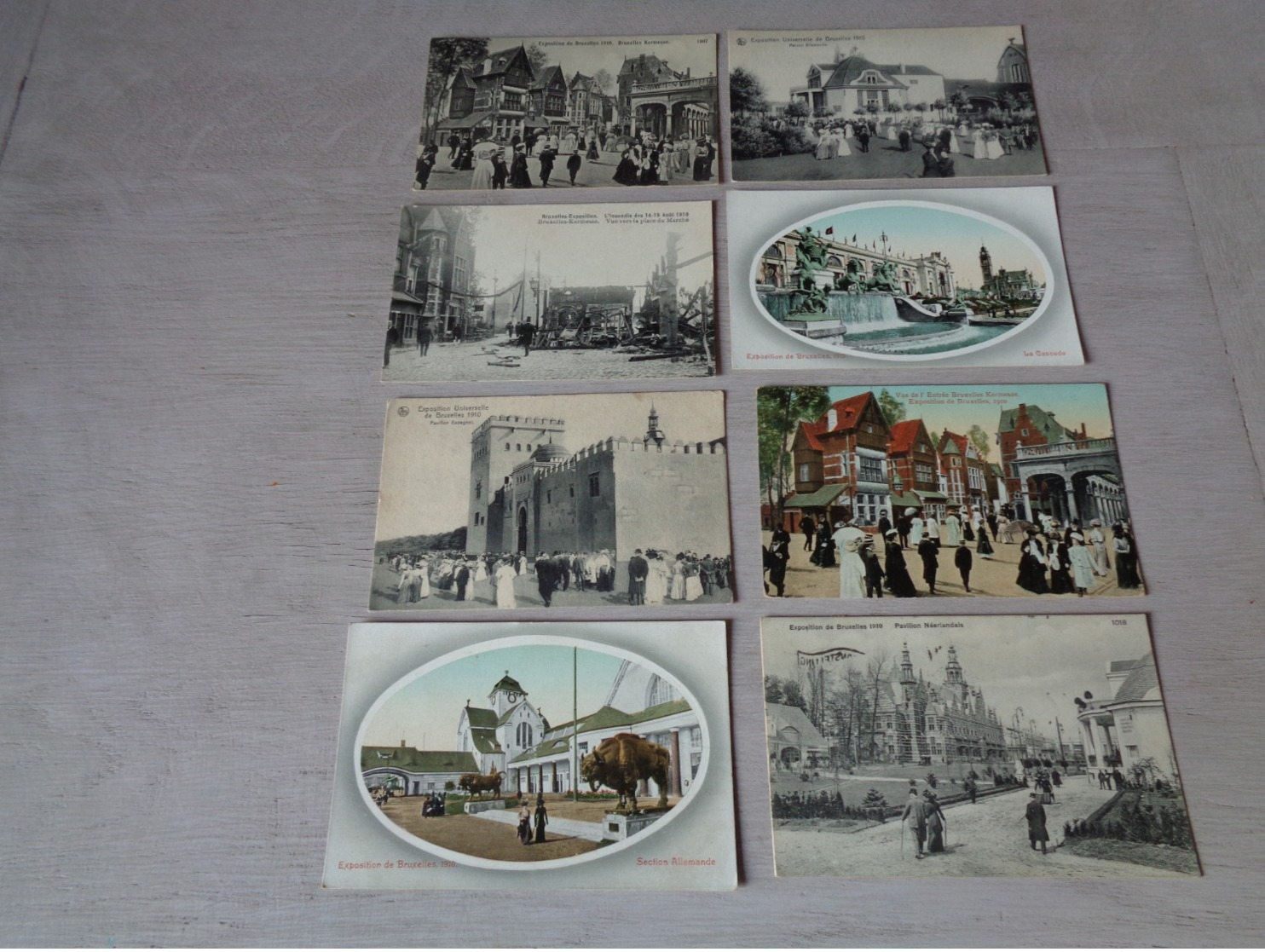 Beau lot de 60 cartes postales de Belgique  Bruxelles Exposition 1910    Mooi lot van 60 postkaarten van België  Brussel