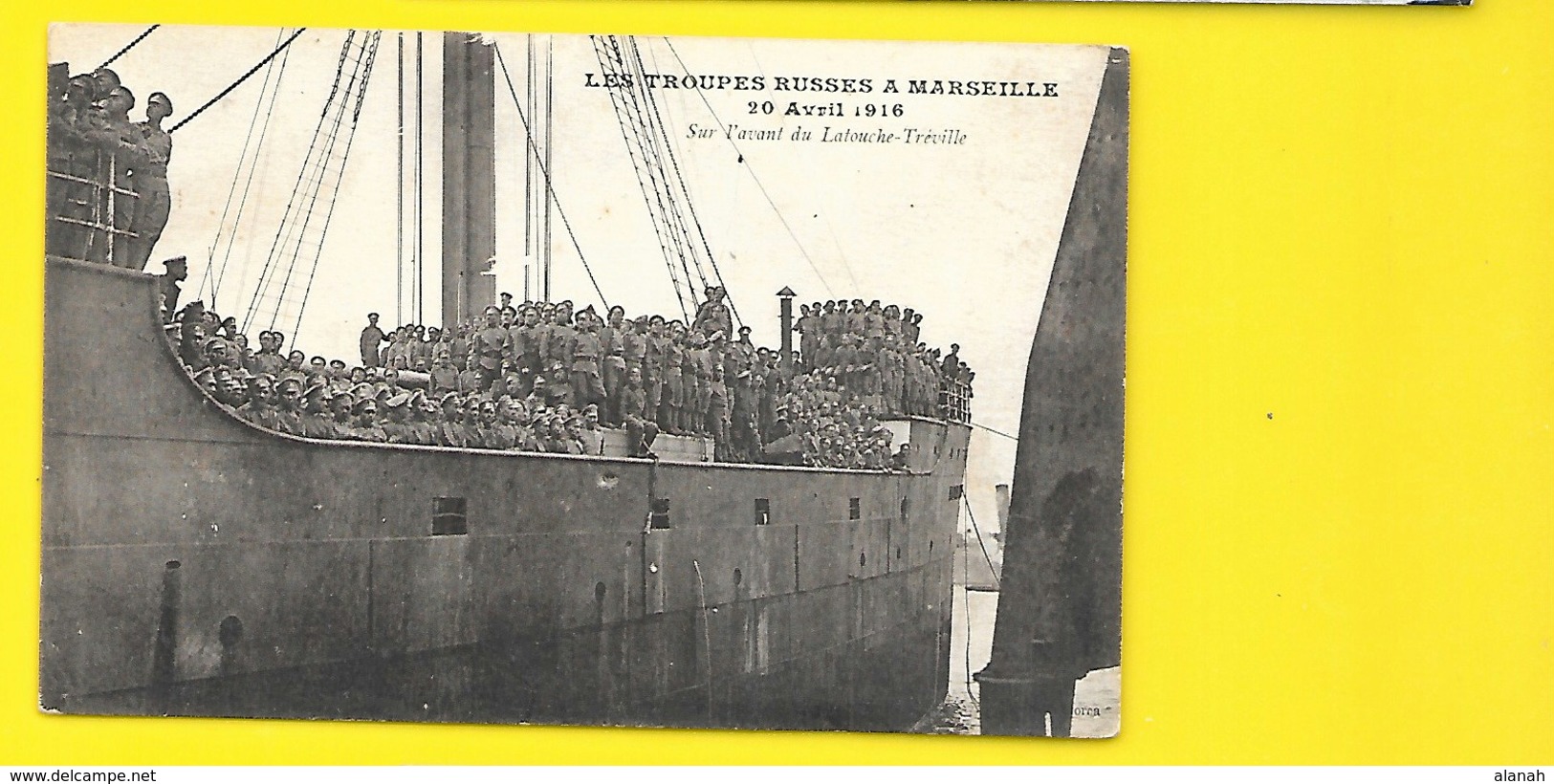 MARSEILLE Militaria Troupes Russes Sur Bateau "Latouche-Tréville" (Llorca) Bouches Du Rhône (13) - Non Classificati