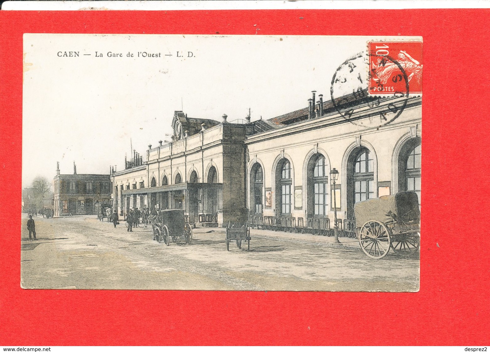 14 CAEN Cpa Petite Animation La Gare De L ' Ouest        Edit L D - Caen