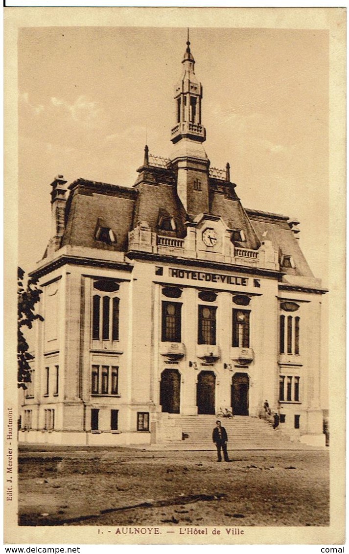 CC - CPA - 59 - AULNOYE - L'Hôtel De Ville - - Aulnoye