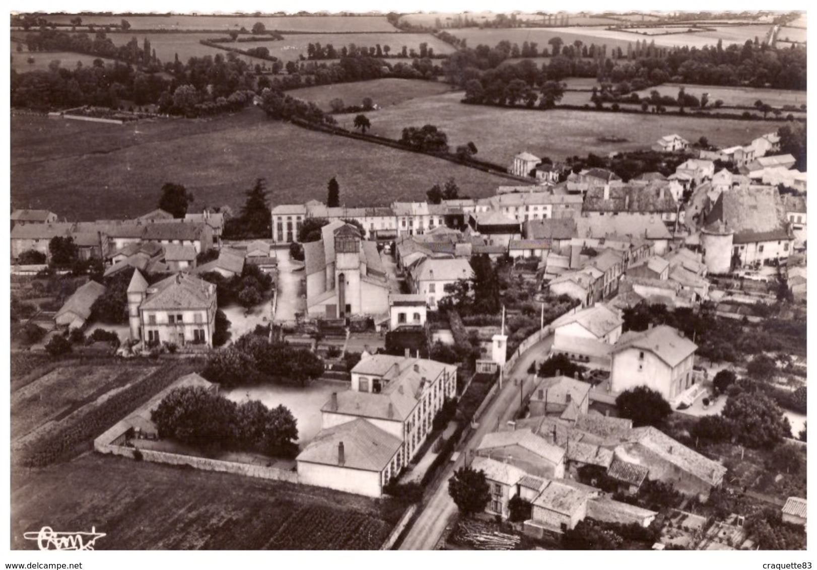 LA PACAUDIERE  3A  VUE AERIENNE DU BOURG    CPSM - La Pacaudiere