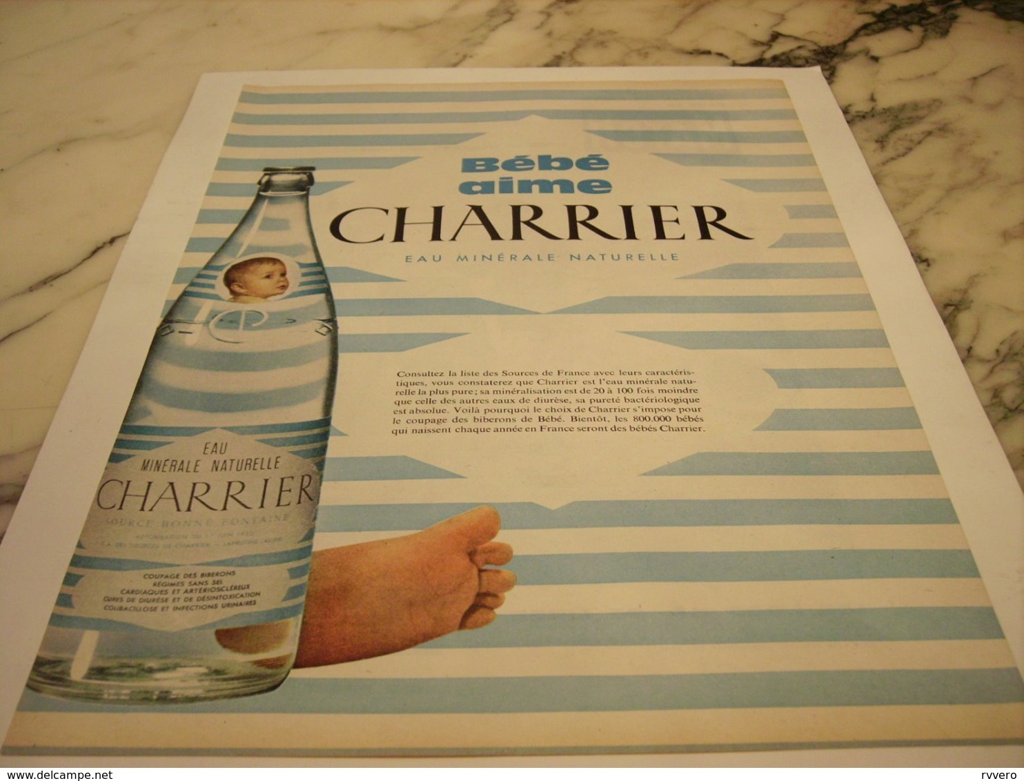 ANCIENNE PUBLICITE BEBE AIME CHARRIER 1960 - Posters