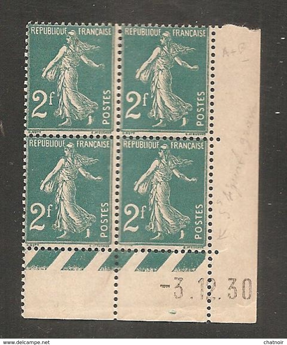 2 Fr  Semeuse    Du  3 12  30 - 1930-1939