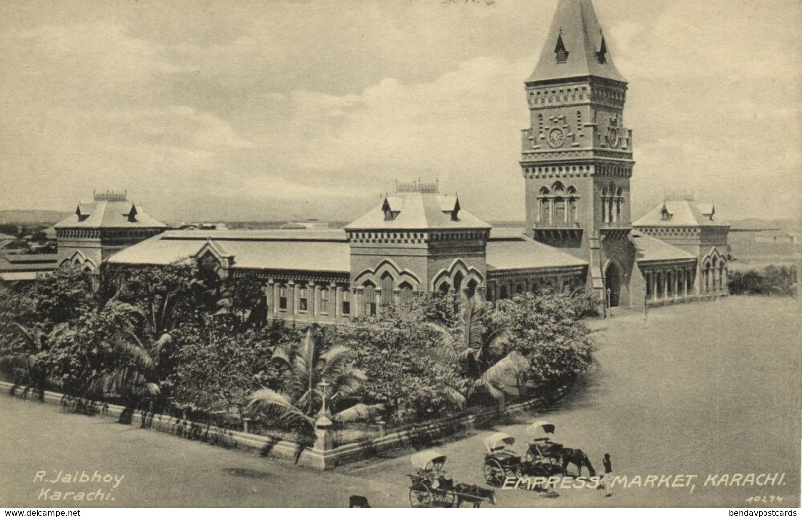 Pakistan, KARACHI, Empress Market (1910s) R. Jalibhoy Postcard - Pakistan