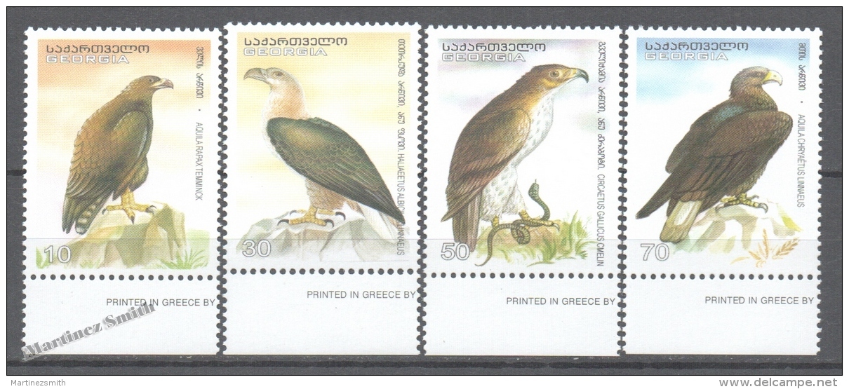 Georgie - Georgia 2007 Yvert 416-419, Fauna. Birds. Eagles - MNH - Georgia