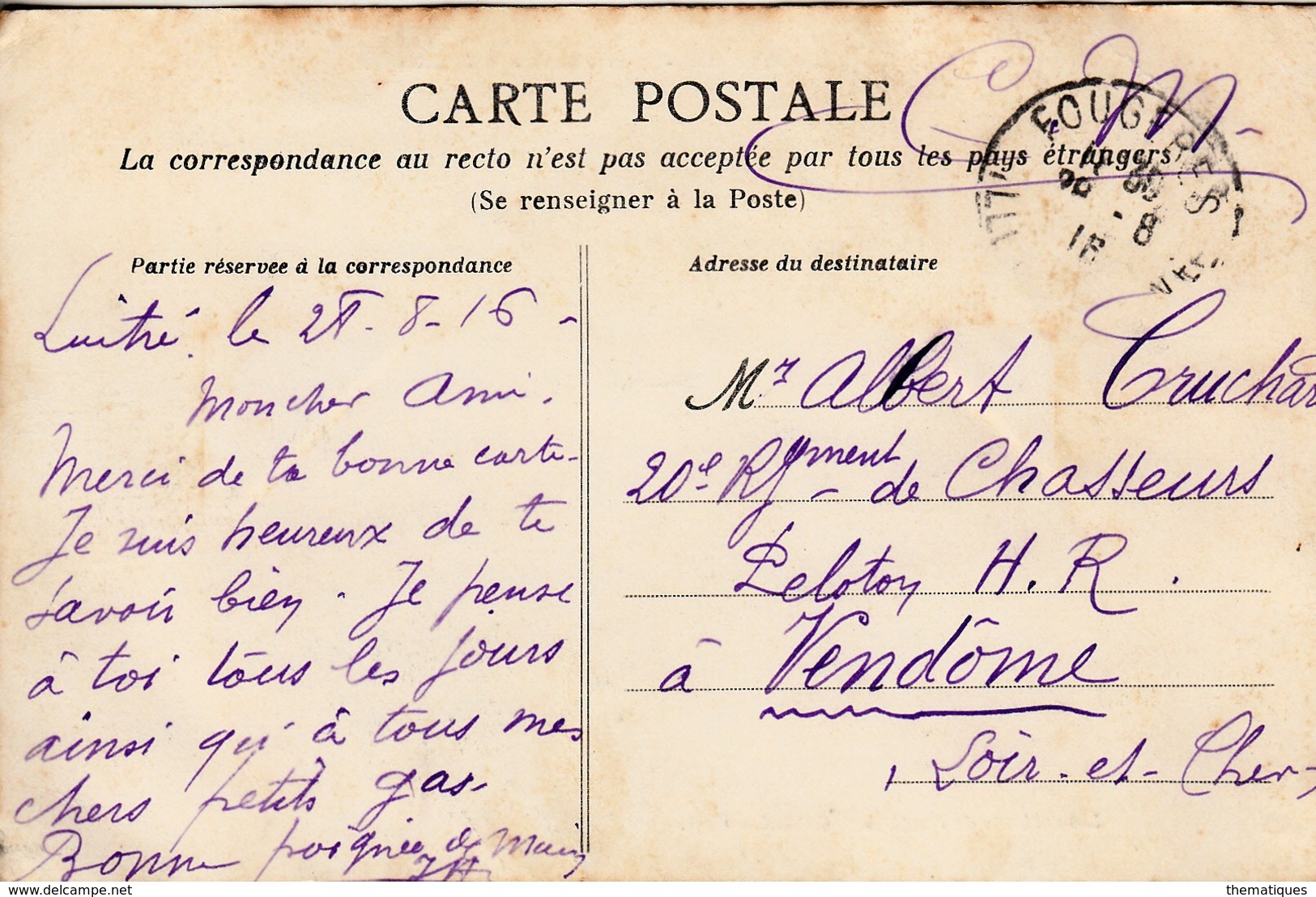 Thematiques 35 Ille Et Vilaine St Marc Sur Couesnon Ruines Du Manoir De Saint Marc Timbré Cachet 1916 - Autres & Non Classés