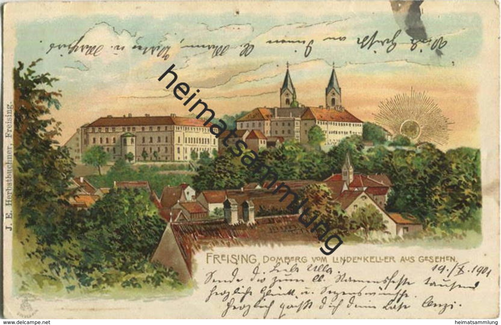 Freising - Domberg - Verlag J. E. Herbstbuchner Freising - Gel. 1901 - Freising