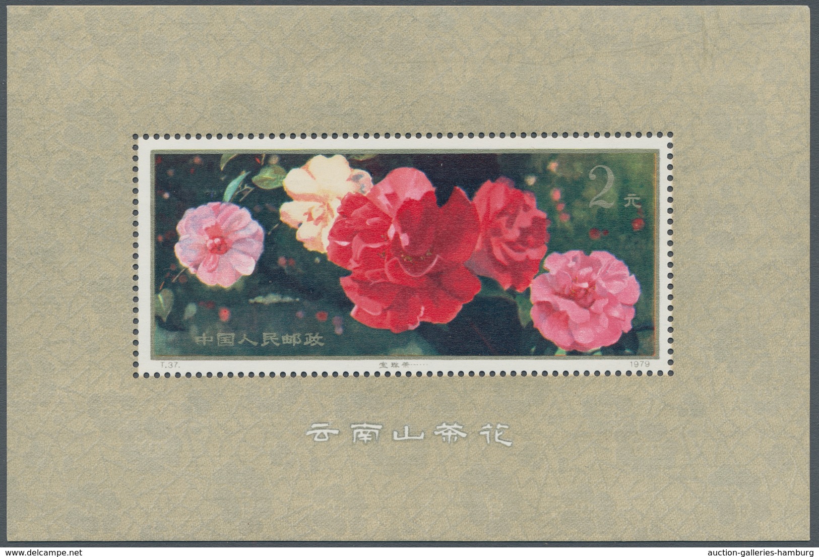 China - Volksrepublik: 1979, Pfingstrosen-Block, Pracht. - Unused Stamps