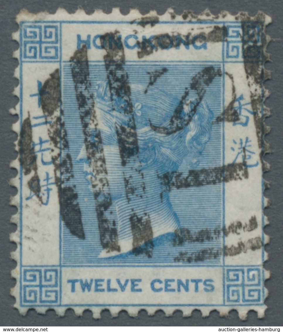 Hongkong - Treaty Ports: 1880-1900 (c.) TREATY PORTS Cancellations, Nice Lot Of 24 Stamps Showing A - Autres & Non Classés