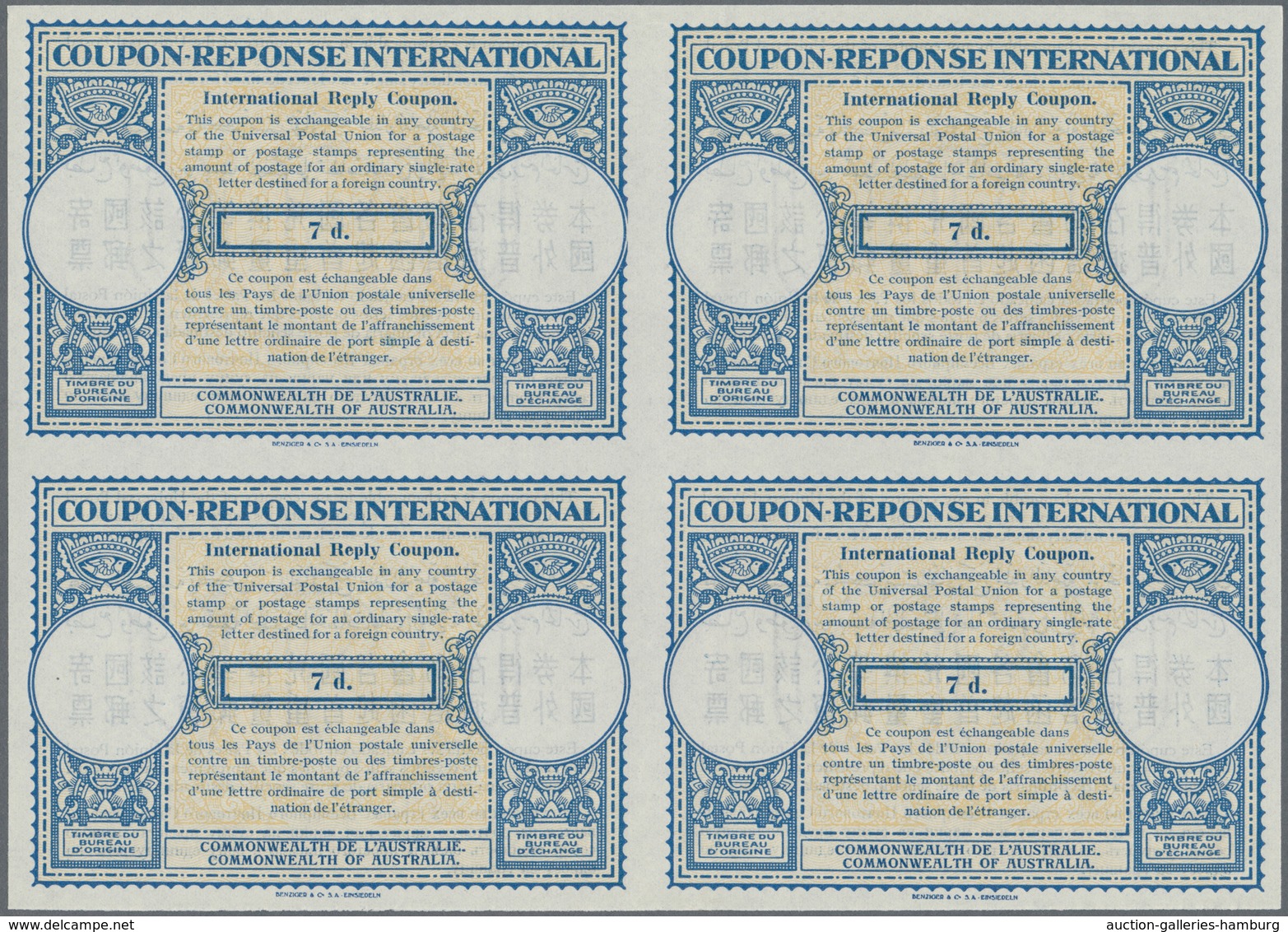 Australien - Ganzsachen: 1948/1953. Lot Of 2 Different Intl. Reply Coupons (London Type) Each In An - Postal Stationery