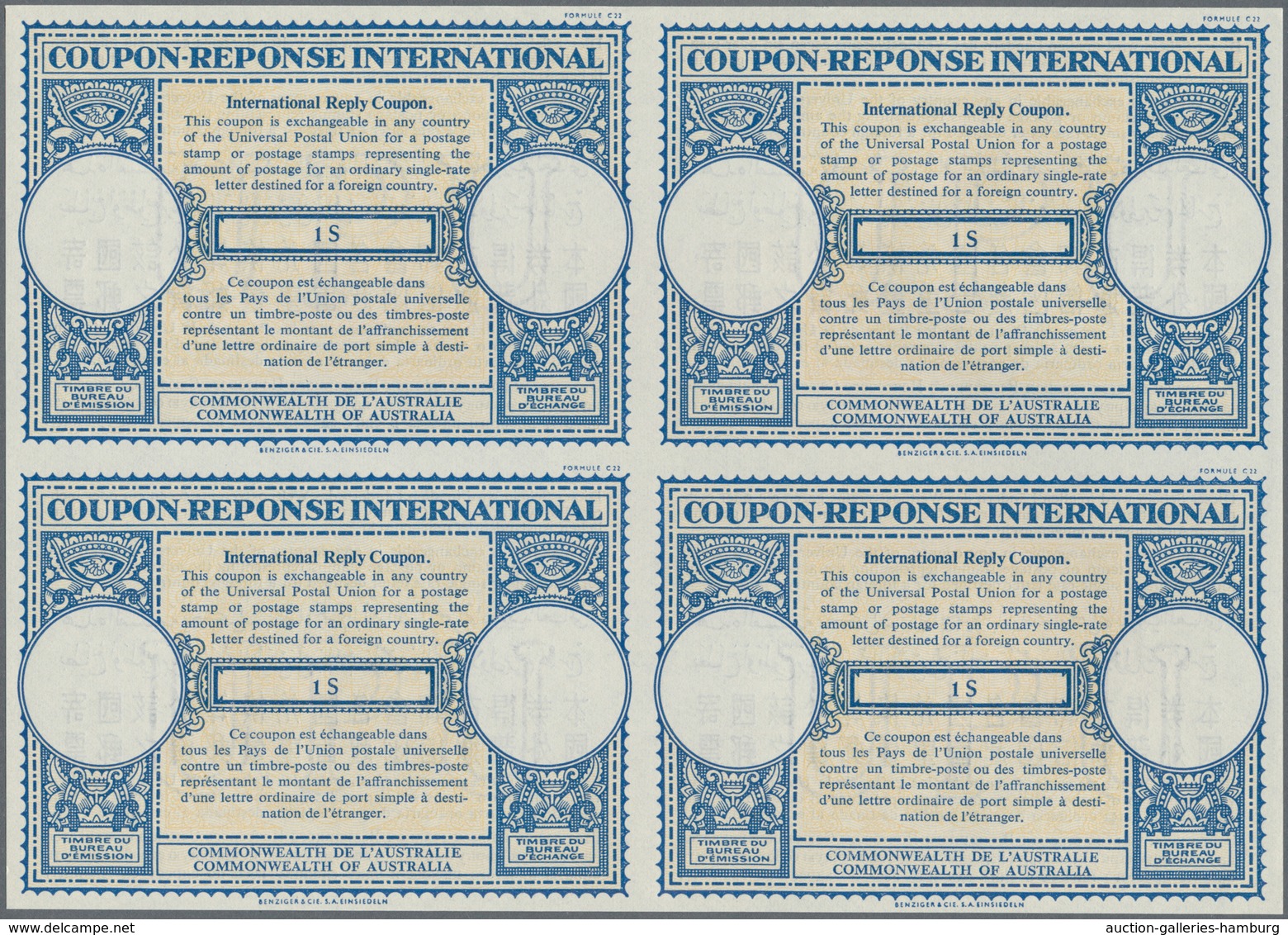 Australien - Ganzsachen: 1948/1953. Lot Of 2 Different Intl. Reply Coupons (London Type) Each In An - Postal Stationery