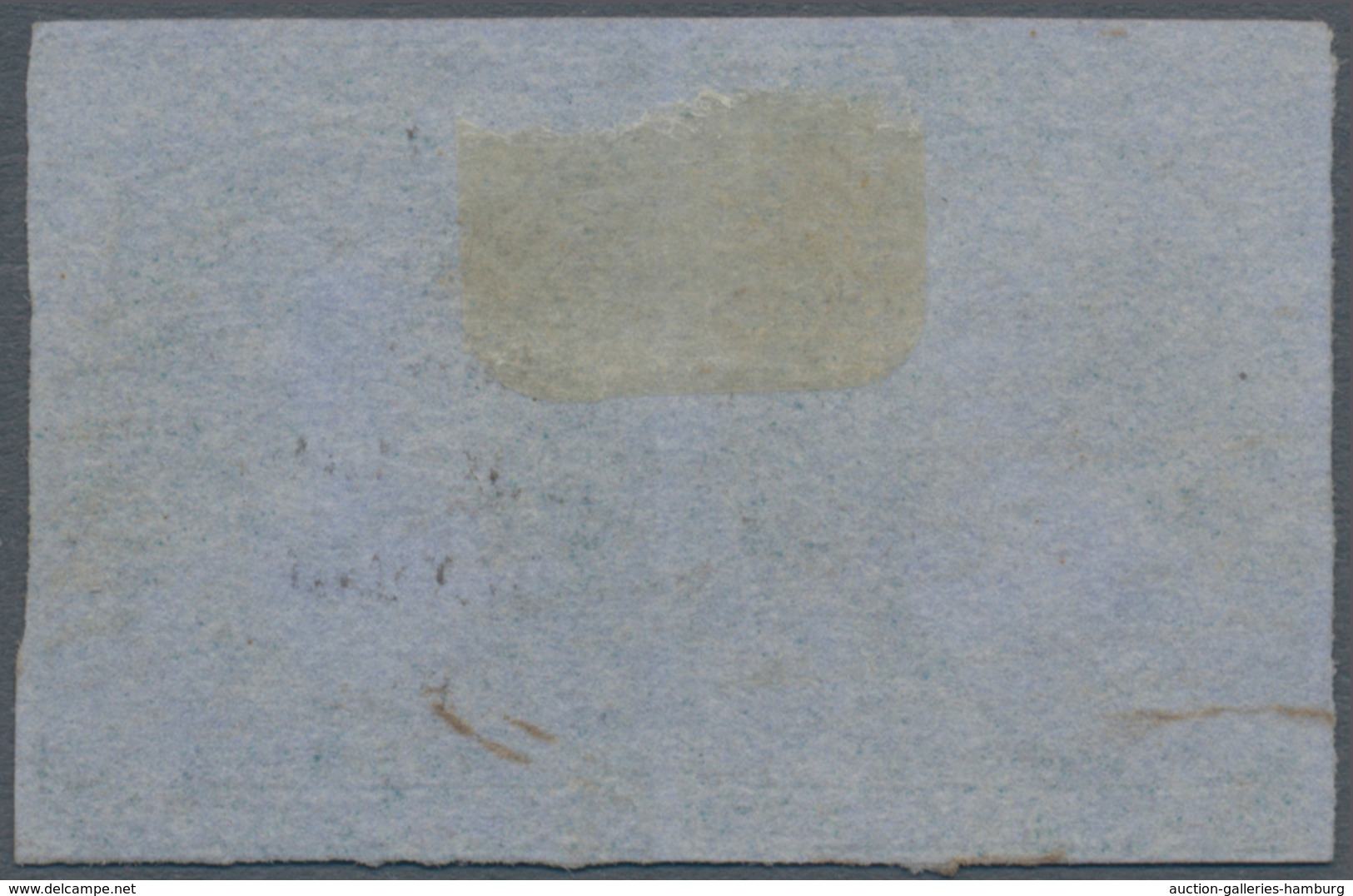 Neuseeland: 1855-58 'Chalon Head' 2d. Blue On Blue Paper W/o Watermark, Horizontal Pair Used And Can - Sonstige & Ohne Zuordnung