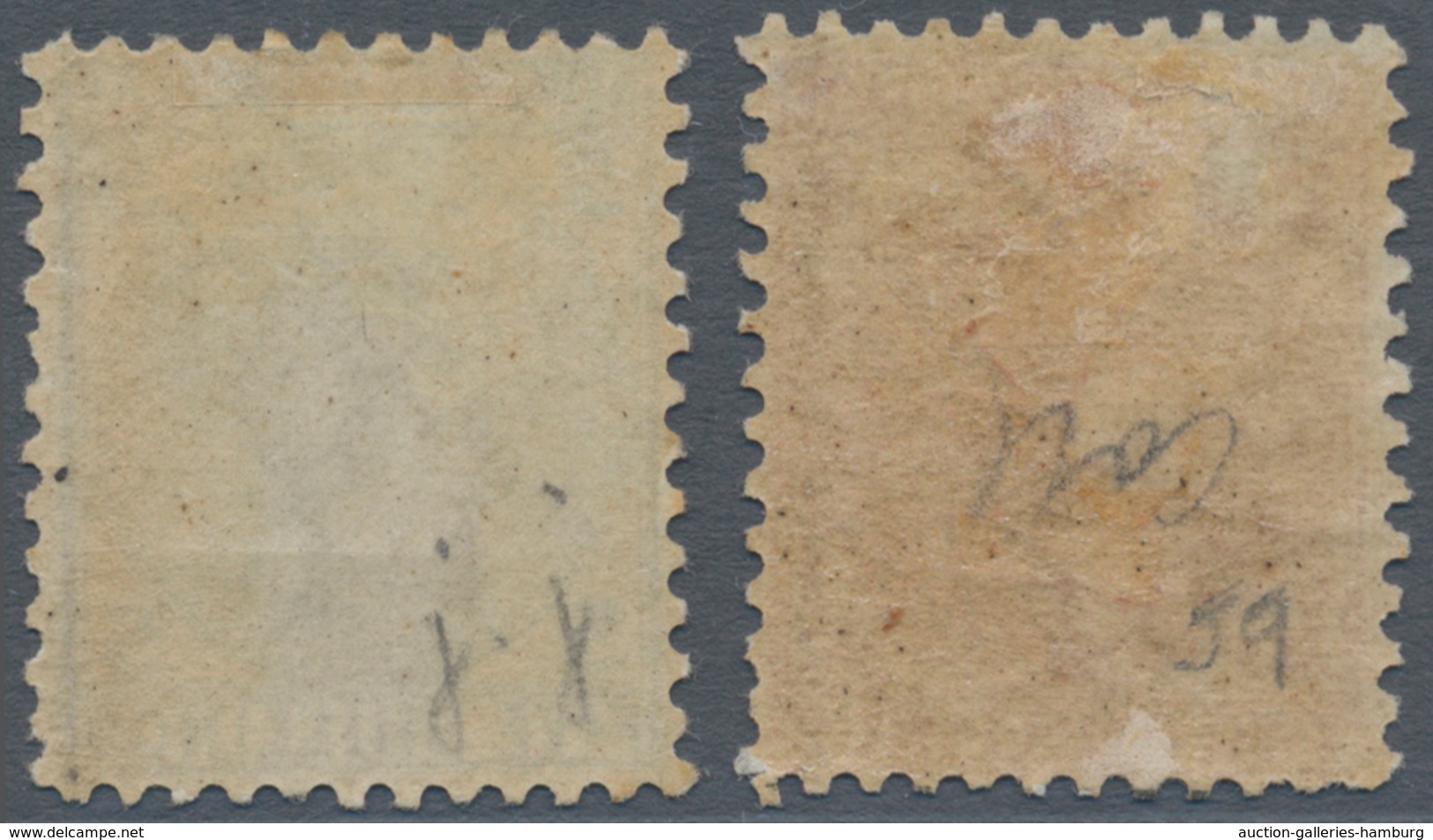 Neuseeland: 1878 QV 2s. Deep Rose And 5s. Grey, Both Mint With Hinge Marks And Part Original Gum, Th - Sonstige & Ohne Zuordnung