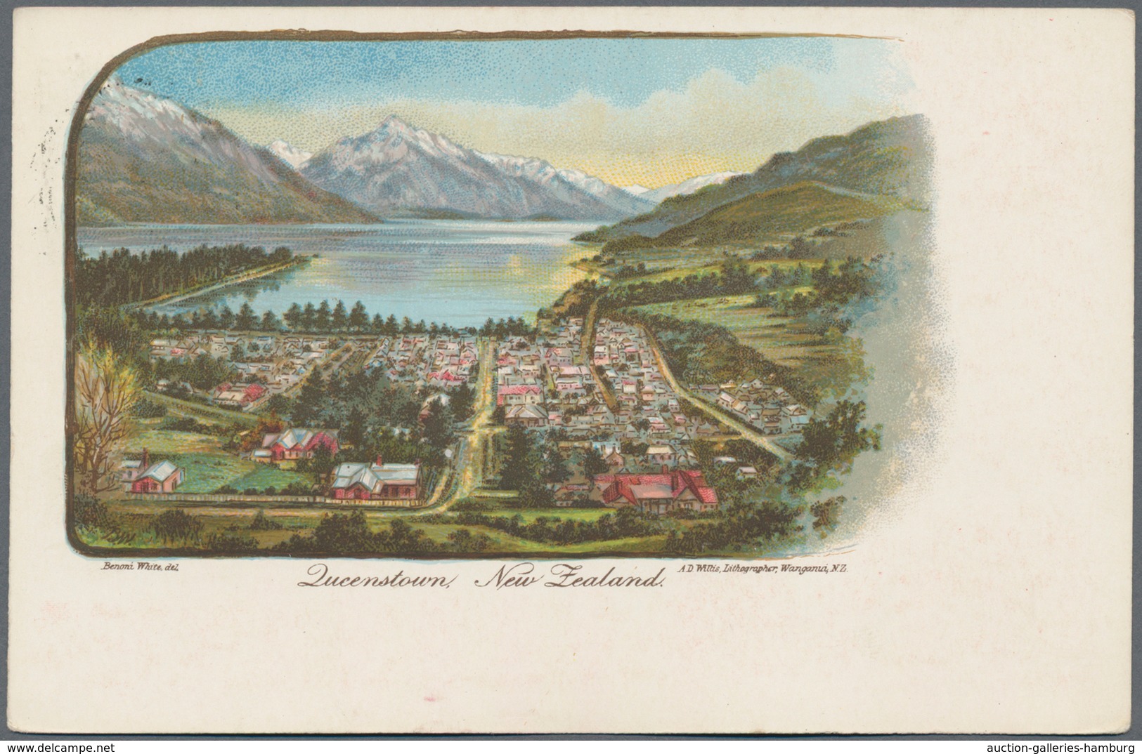 Neuseeland: 1903 (15.6.), nine different picture postcards 'Issued by the New Zealand Government Dep