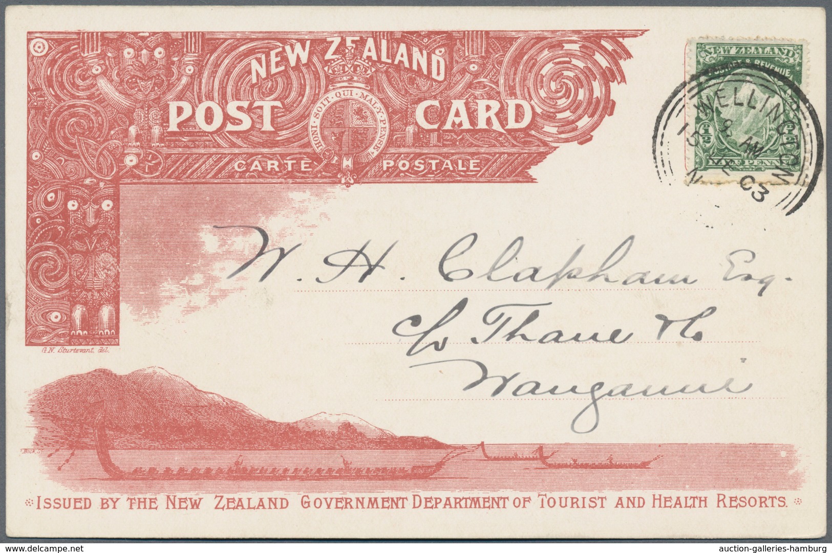 Neuseeland: 1903 (15.6.), nine different picture postcards 'Issued by the New Zealand Government Dep