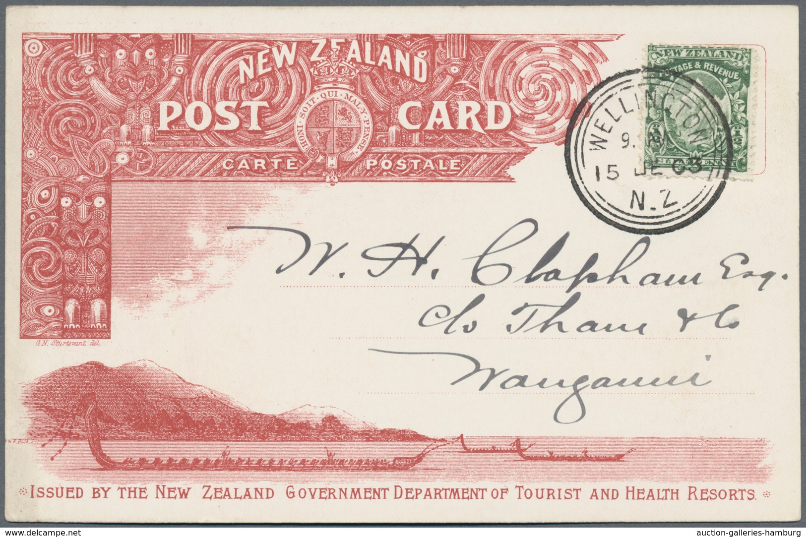 Neuseeland: 1903 (15.6.), nine different picture postcards 'Issued by the New Zealand Government Dep