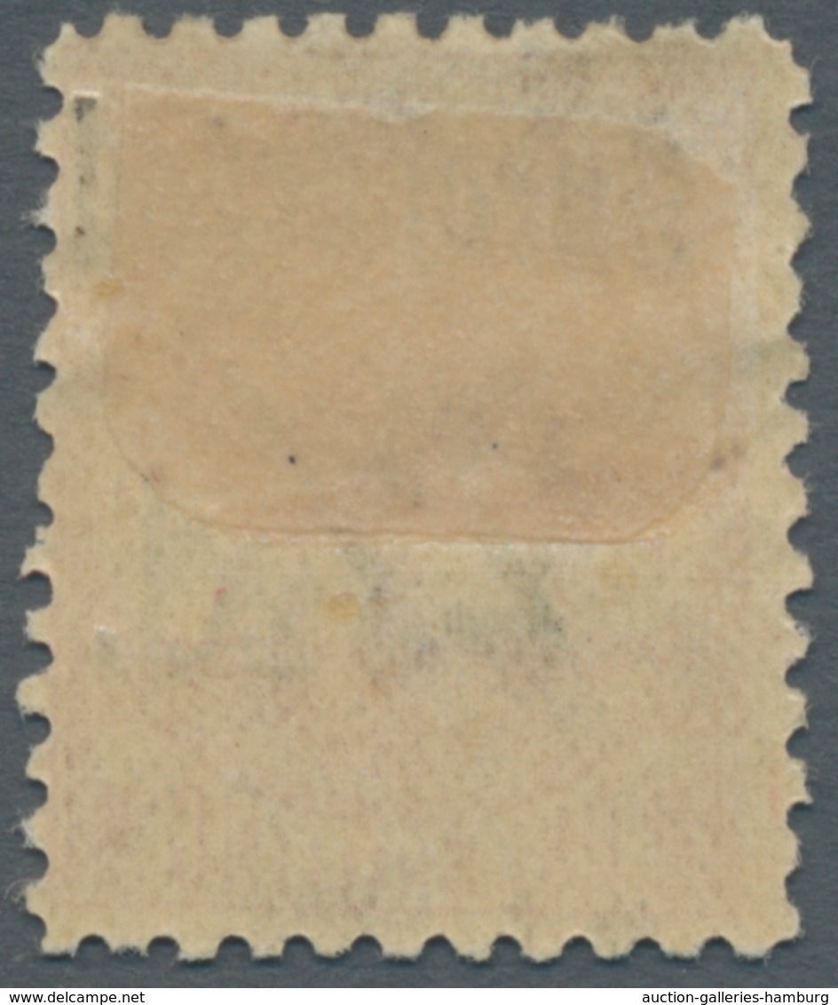 Samoa: 1898, 2 1/2d On 1s Light Carmine, DOUBLE Black Overprint, Fine Mint Orig.g. With Hinge Remnan - Samoa