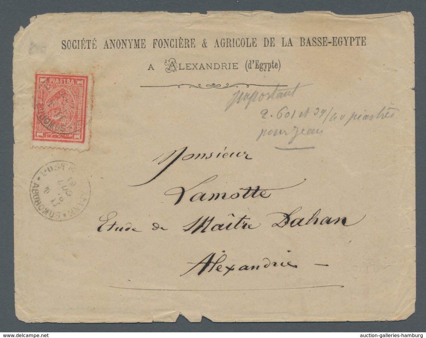 Ägypten: 1873-76, 1 Pi Rose, Three Covers In Mixed Condition Incl. Better Cancellation Of ABU HOMUS - 1866-1914 Khedivate Of Egypt