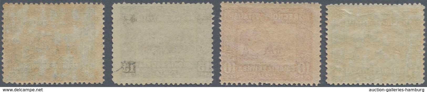 Italienisch-Eritrea: 1910/1929, 5 C Green To 25 C Blue Complete Set Of Four Items, Mint Never Hinged - Eritrea