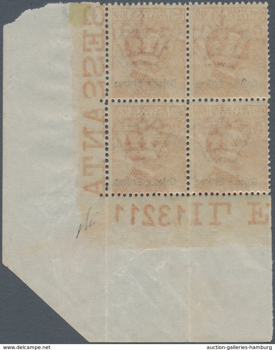 Italienisch-Eritrea: 1929, Victor Emanuel III. 60c. Brown-orange With Opt. 'Colonia Eritrea' Block O - Eritrea