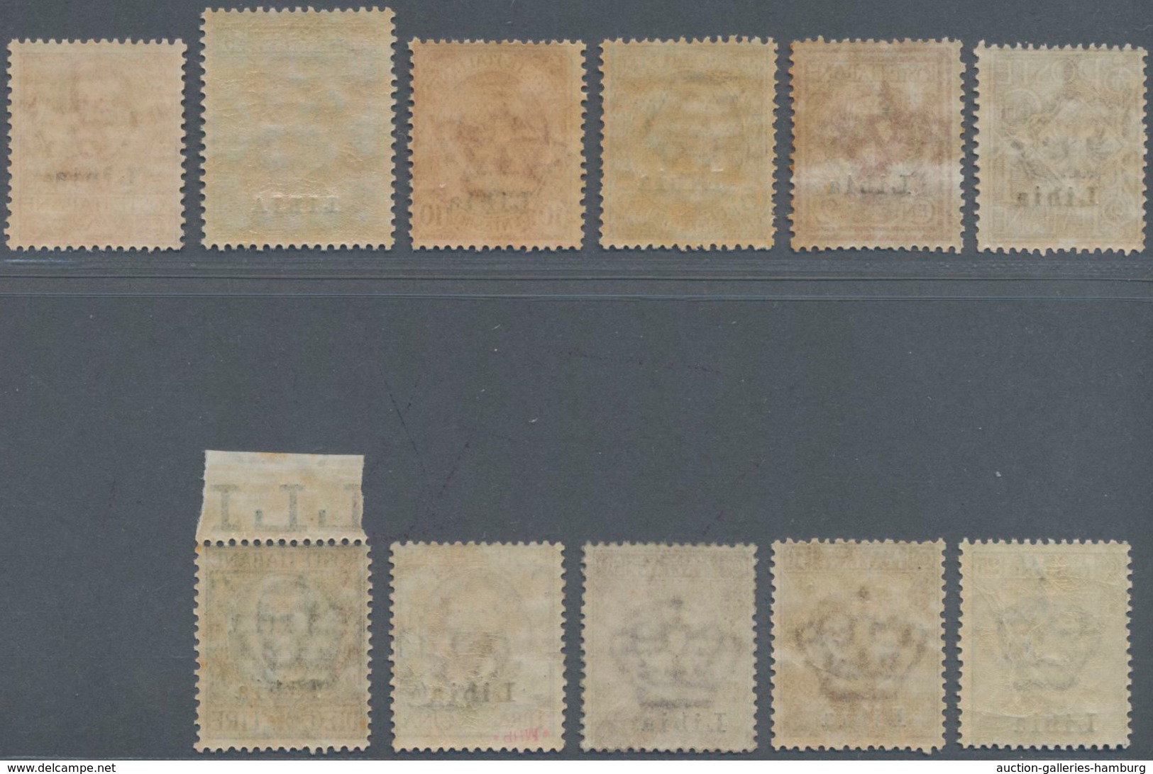 Italienisch-Libyen: 1912/1915, 1 C To 50 C, 1 L And 10 L Mint Never Hinged (Sass. 1.600.-) ÷ 1912/19 - Libyen