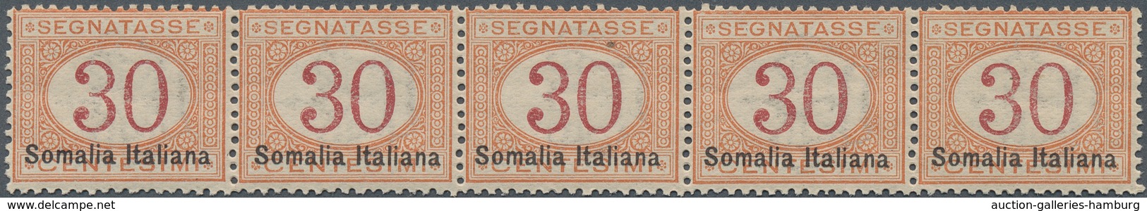 Italienisch-Somaliland - Portomarken: 1920, Italy Postage Due 30c. Orange/carmine With Black Opt. 'S - Somalia