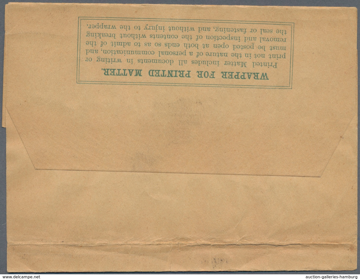 Mauritius: 1898/1902. Wrapper For Printed Matter 6c Green Overprinted 4 Cents In Black Indistinct Ca - Mauritius (...-1967)