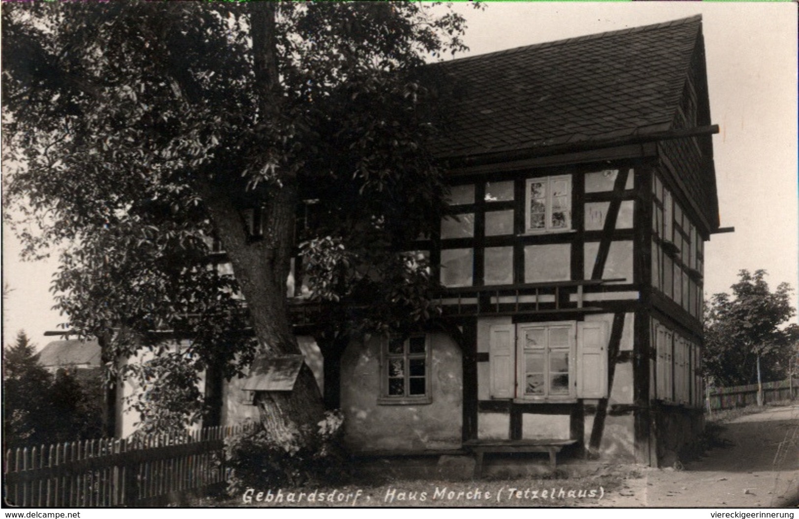! Alte Fotokarte, Photo, Gebhardsdorf, Haus Morche, Tetzelhaus, Giebultow, Niederschlesien, 1932 - Schlesien