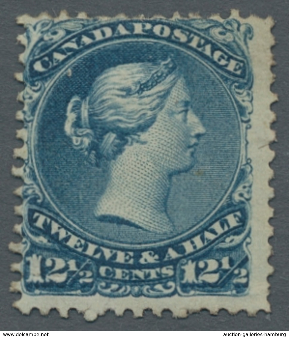 Canada: 1868;12 1/2 C. Blau Ungebraucht Mit Vollständiger Originalgummierung; Einwandfrei Erhaltene - Briefe U. Dokumente