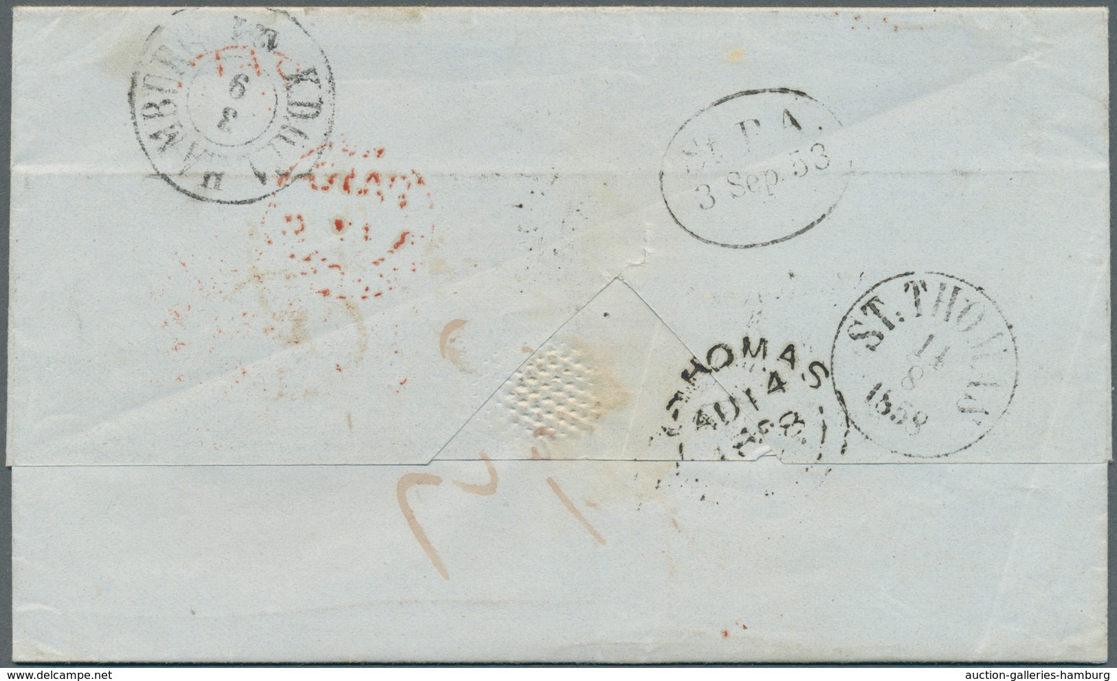 Dänisch-Westindien - Vorphilatelie: 1858, Entire Folded Letter From St. Croix "CHRISTIANSTED 13 8" E - Denmark (West Indies)