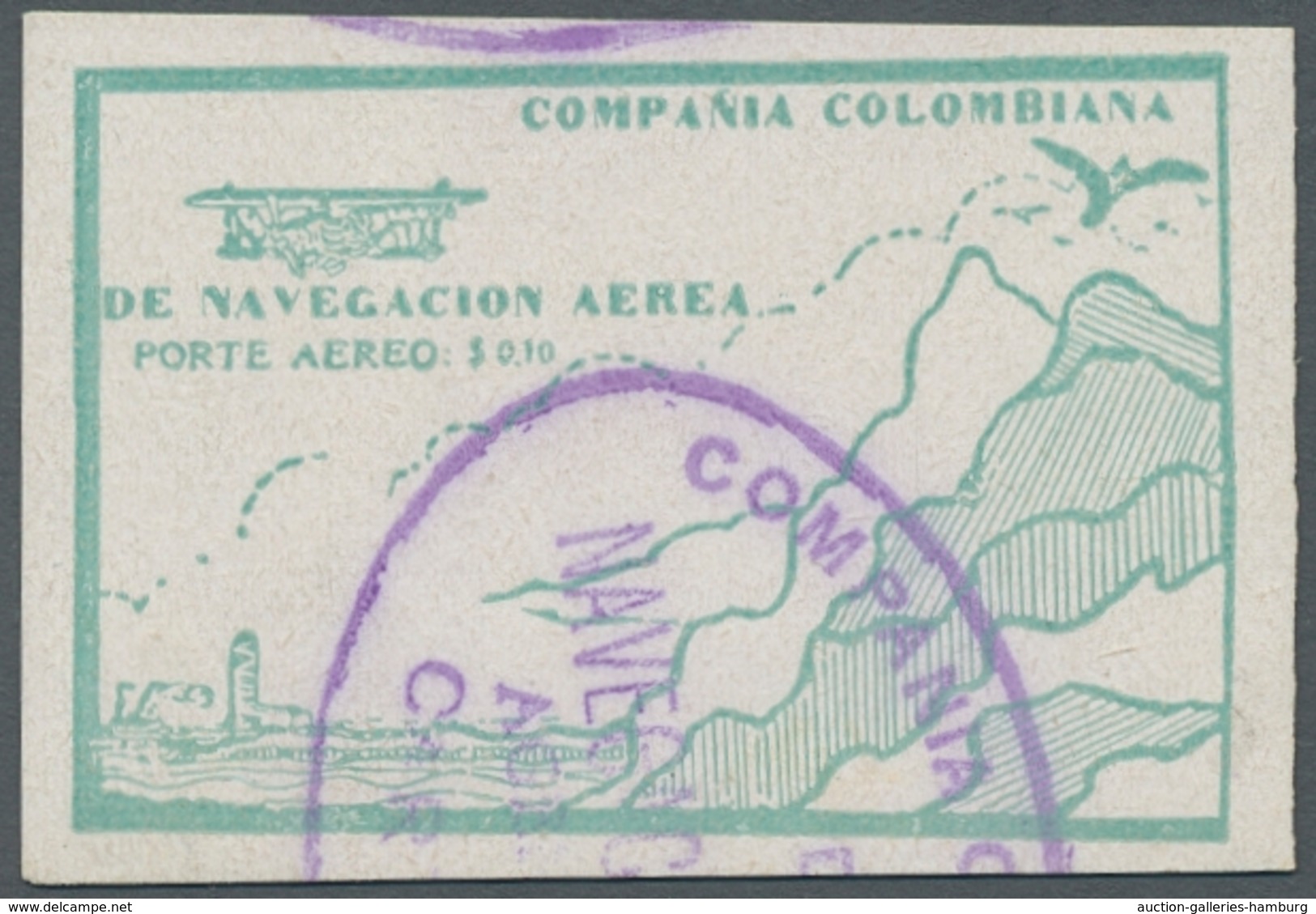Kolumbien: 1920; Compania Colombiana De... 4 Werte In Neuer Zeichnung Komplett Jeweils Entwertet Mit - Kolumbien