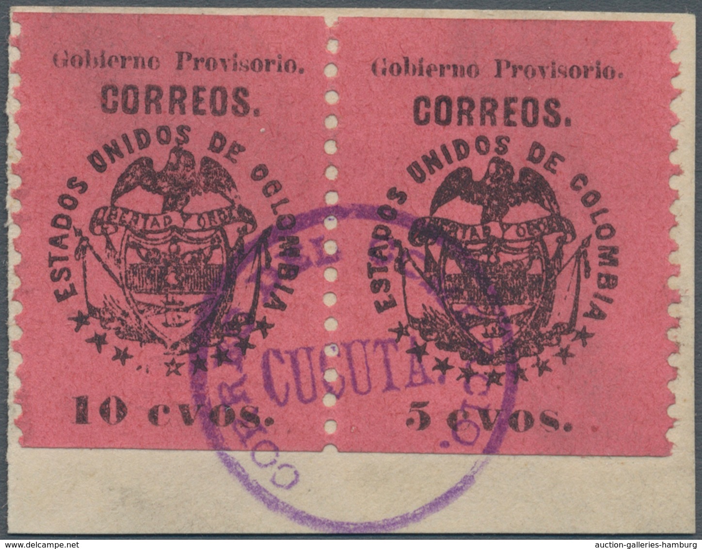 Kolumbien - Post Der Aufständischen (1898/1904): 1900, CUCUTA (Santander). Revolutionsausgabe, ZUSAM - Colombia