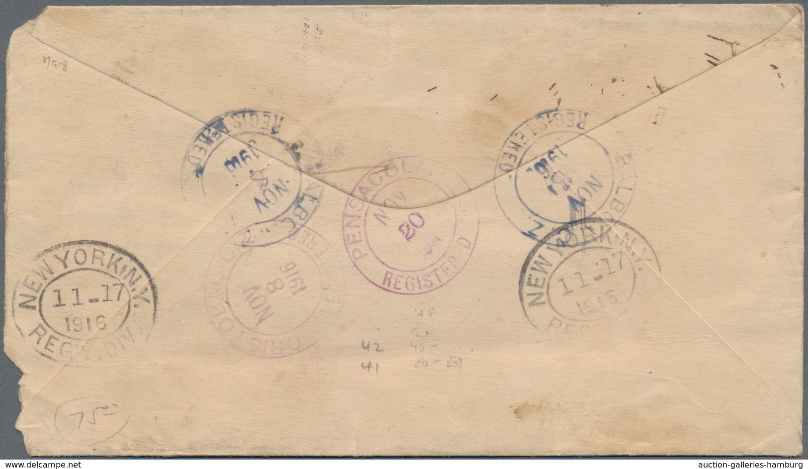 Panama-Kanalzone: 1916/18 Three Commercially Used Envelopes, All Sent To The USA, Once With Censorsh - Panama