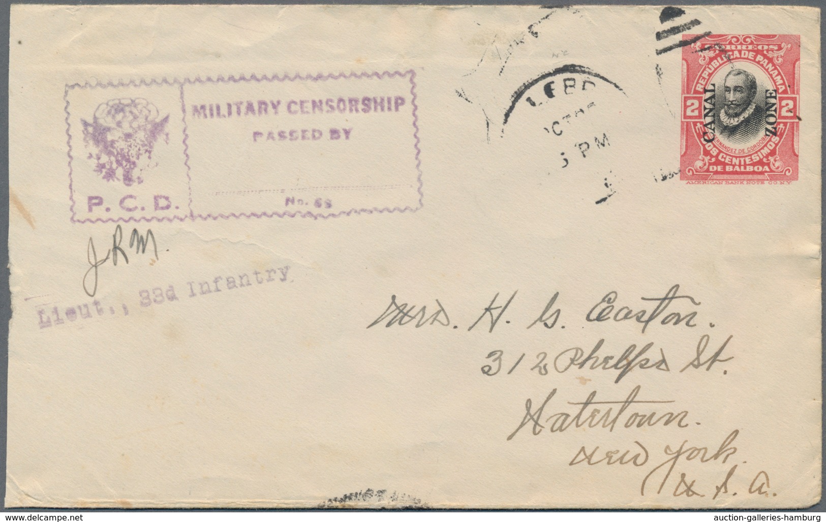 Panama-Kanalzone: 1916/18 Three Commercially Used Envelopes, All Sent To The USA, Once With Censorsh - Panama