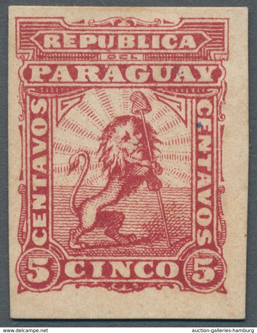 Paraguay: 1879-81, Second "lion" Type, Small Selection Of Colour Proofs (26), Some Units Incl. 5c. H - Paraguay