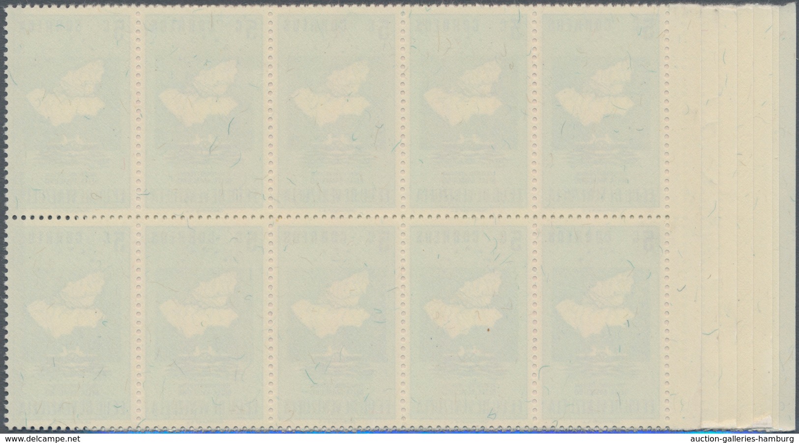 Venezuela: 1952, Coat Of Arms 'DELTA AMACURO‘ Normal Stamps Complete Set Of Seven In Blocks Of Ten F - Venezuela