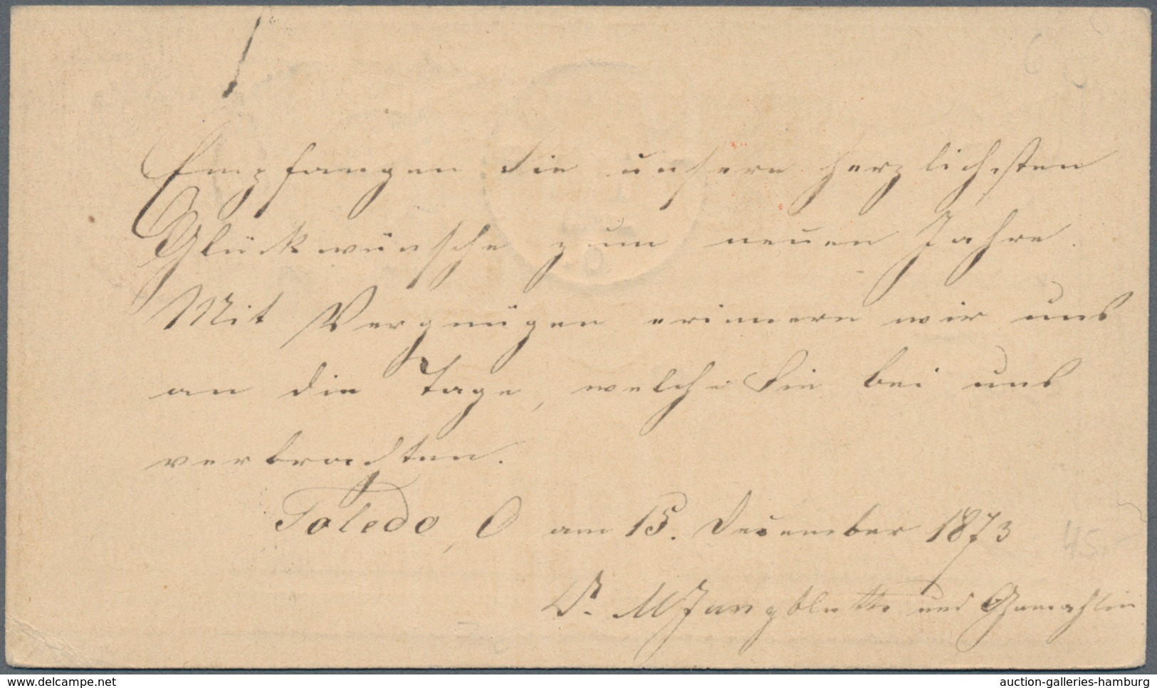 Vereinigte Staaten Von Amerika - Ganzsachen: 1873, Stationery Card 1 C Red-brown Uprated Franklin 1 - Other & Unclassified