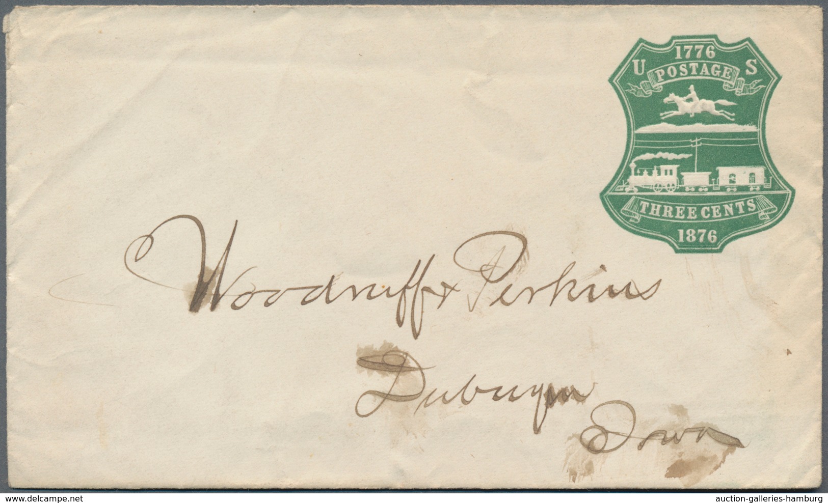 Vereinigte Staaten Von Amerika - Ganzsachen: 1876 Two Commercially Used Postal Stationery Envelopes - Sonstige & Ohne Zuordnung