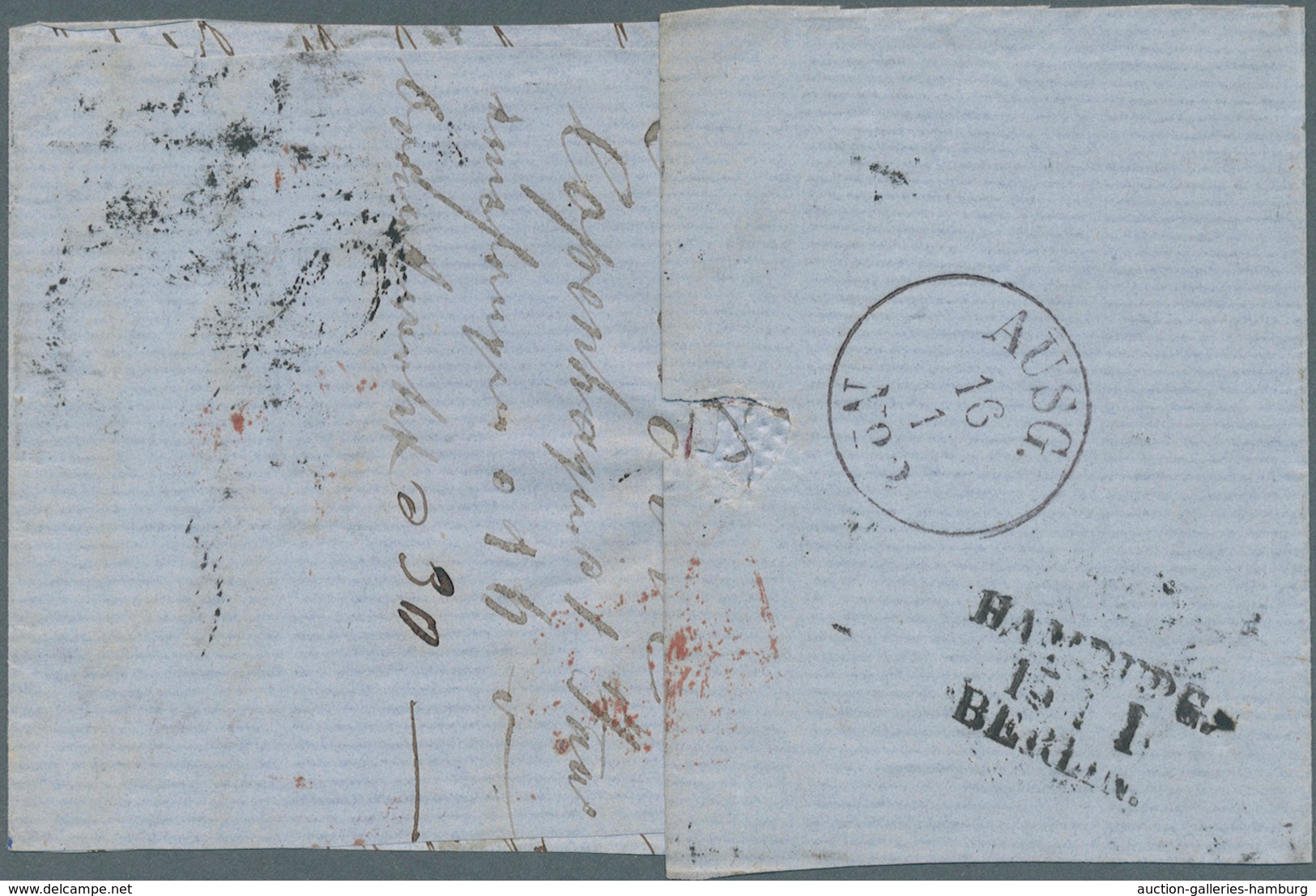 Dänemark: 1854. 2 S Blue(damaged On Top) + 1863, Rouletted Issue 4 S Brown Horizontal Strip Of 3 And - Covers & Documents