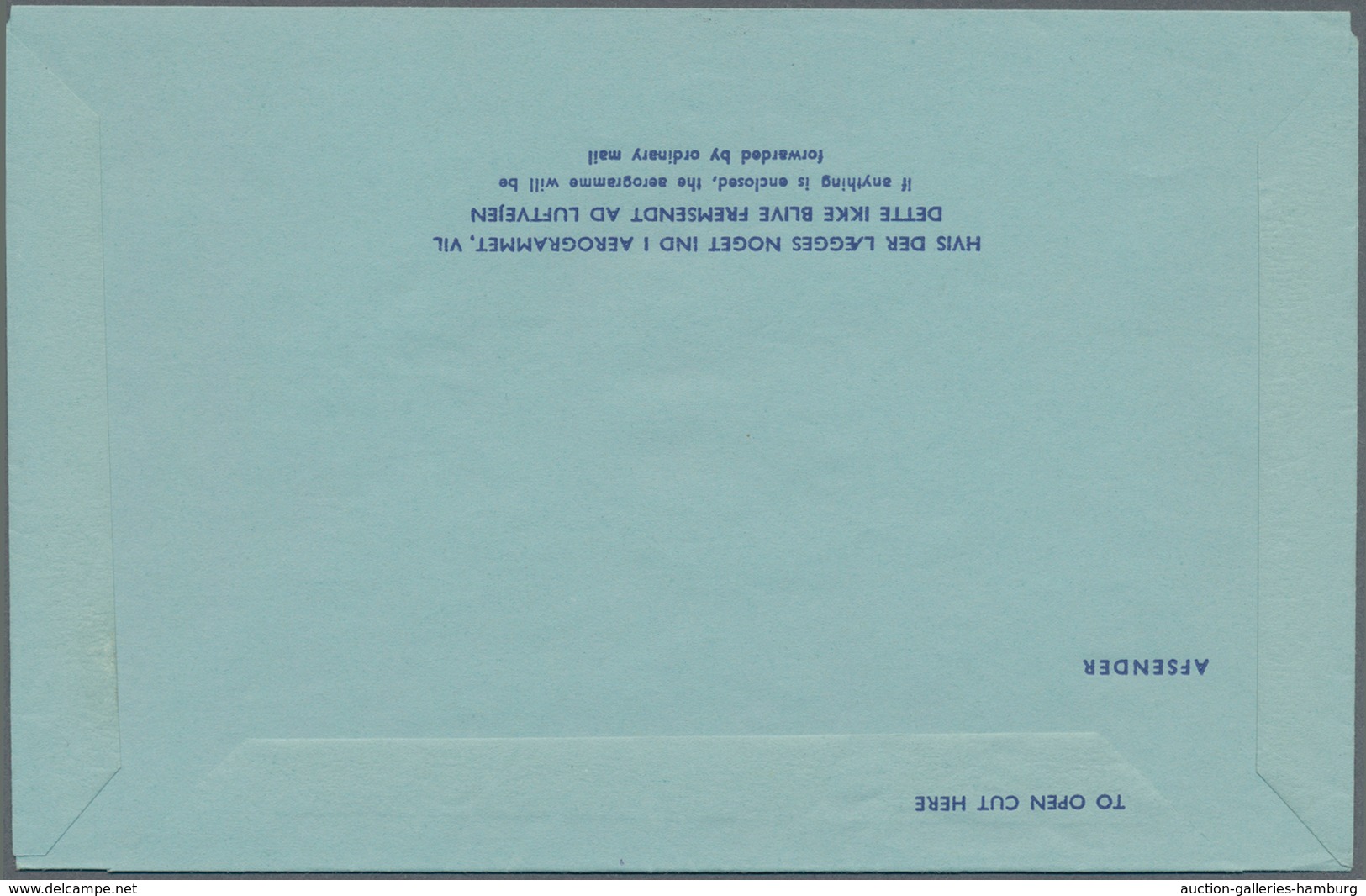 Dänemark - Ganzsachen: 1972 Unused Aerogram With 1 Krone On 90 Orange/black, In Very Good Condition, - Postal Stationery