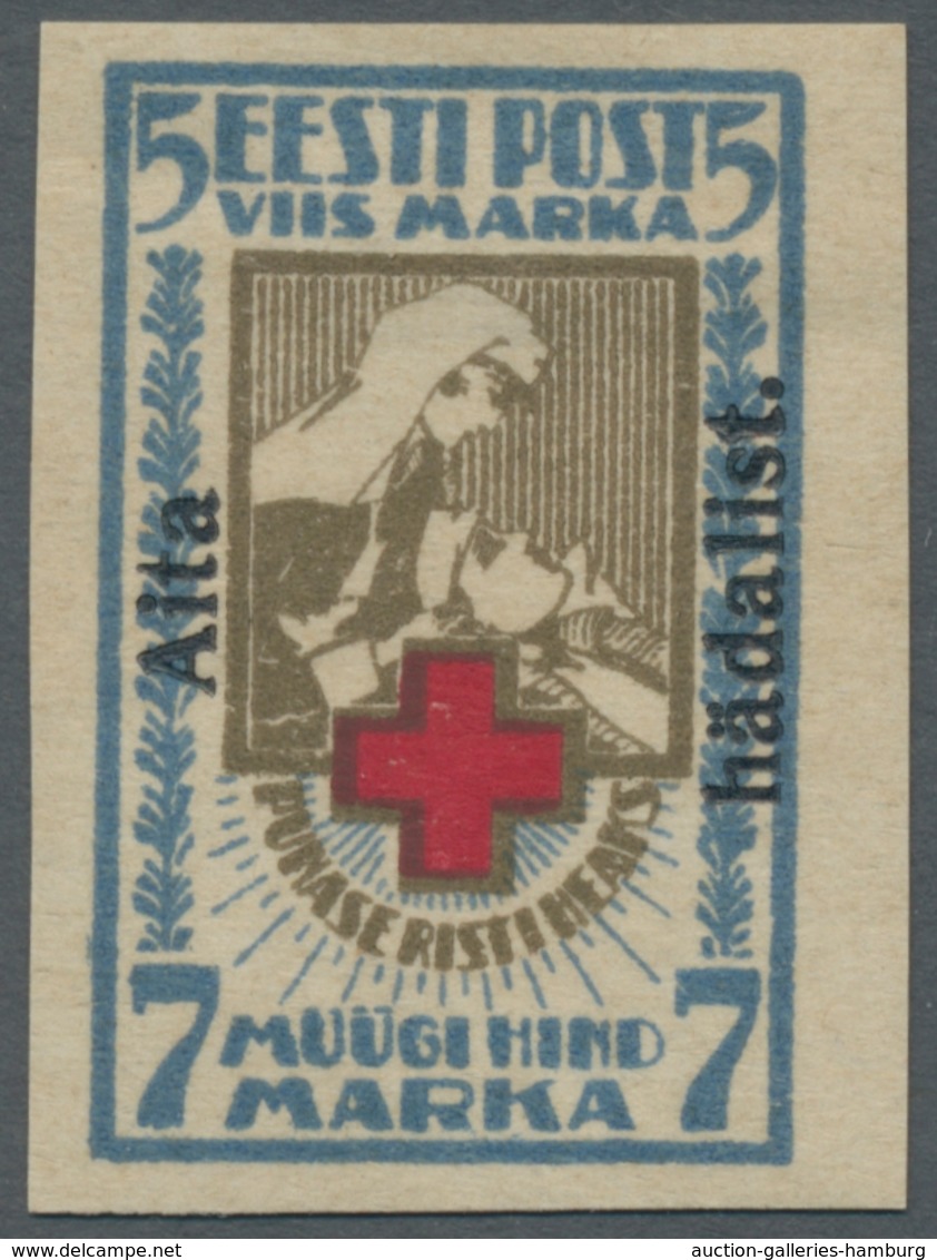 Estland: 1923, Welfare Cut, Complete Set In Perfect Condition, Finding Löbbering ÷ 1923, Wohlfahrt G - Estland