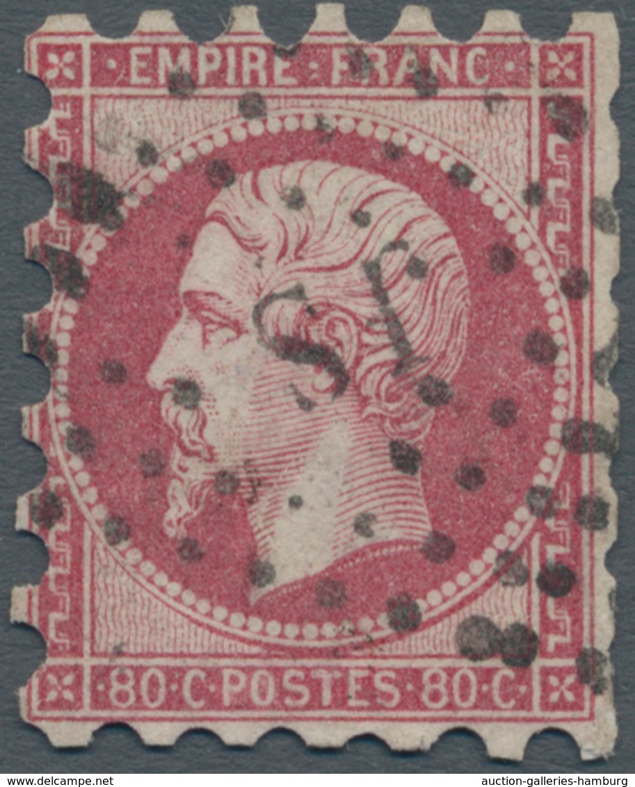 Frankreich: 1856, 40 C Orange Napoleon (corner Faults) Privately Perforated On Letter And 80 C Napol - Gebraucht