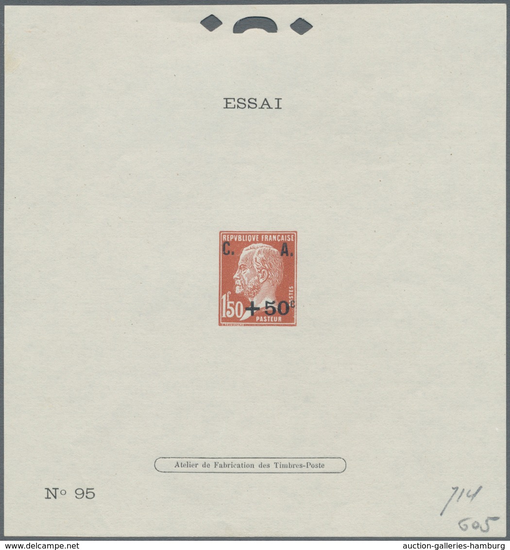 Frankreich: 1927, Public Debt Redemption Fund 1.50 Fr+50 C, Essay No. 95 As Official Colour Sample C - Gebraucht