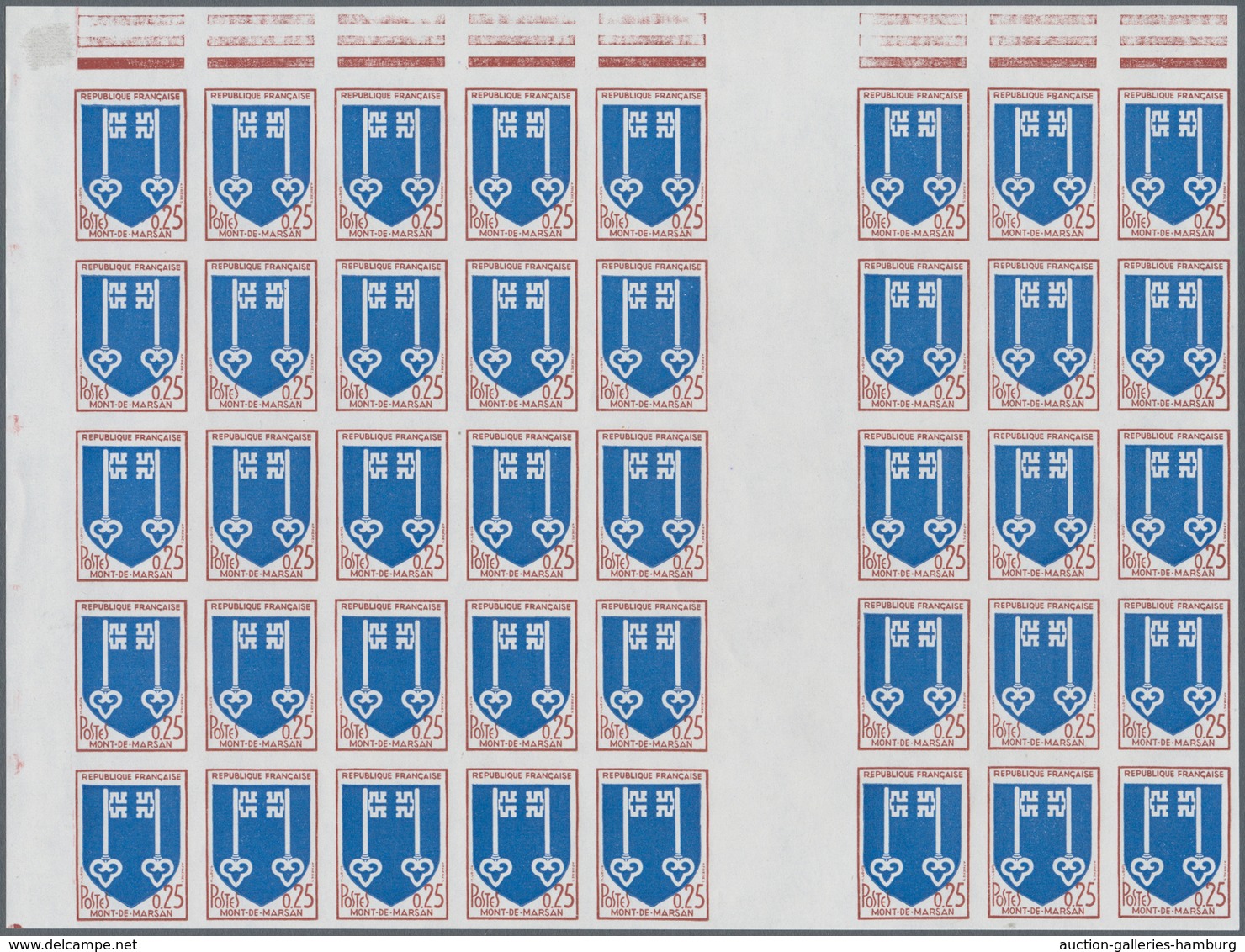 Frankreich: 1966, Coat Of Arms Definitives Set Of Two 0.05fr. ‚Auch (Gers)‘ And 0.25fr. ‚Mont-de-Mar - Gebraucht