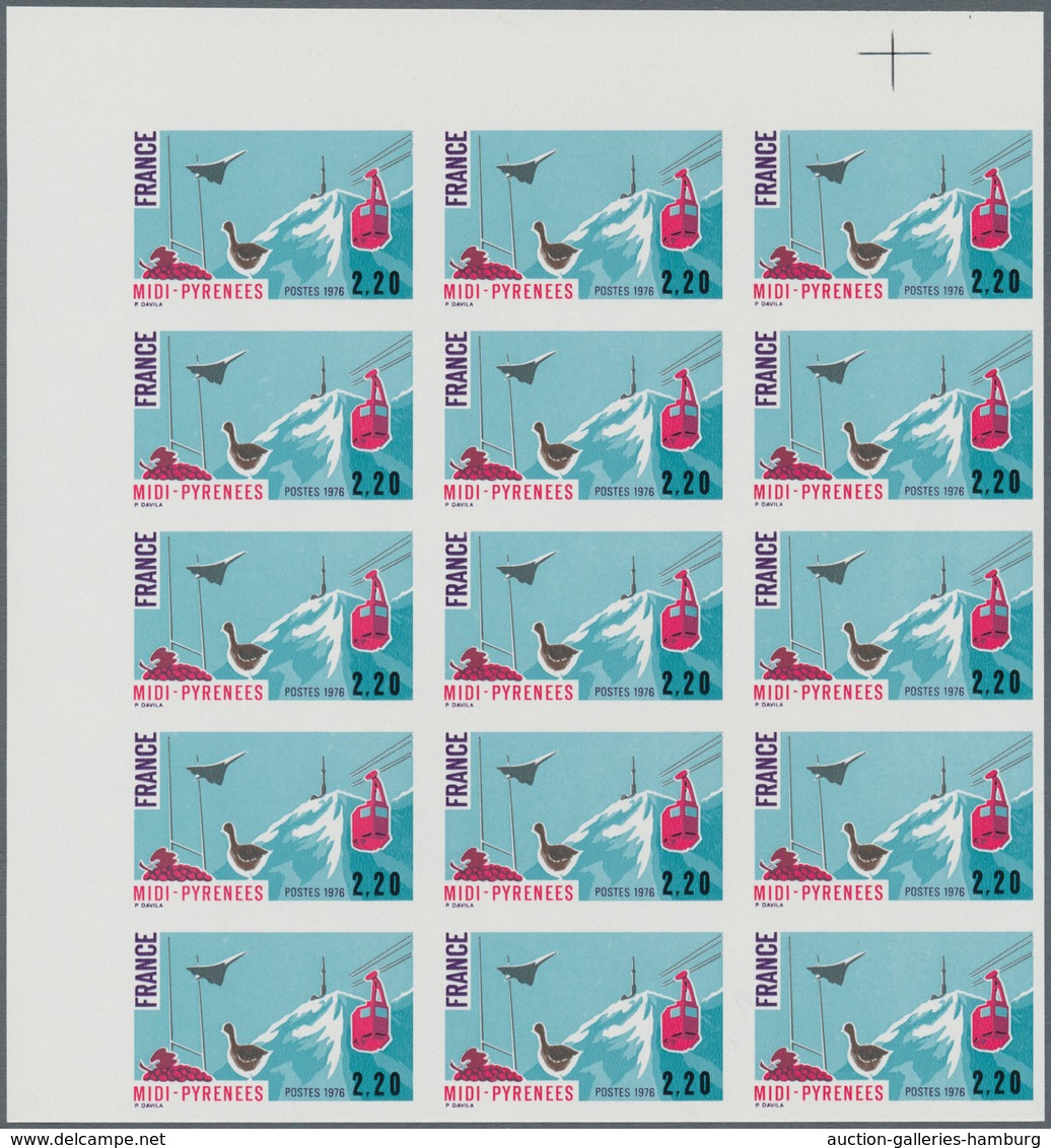 Frankreich: 1976, Regions In France Complete Set Of Five 0.25fr. Centre, 0.60fr. Aquitane, 0.70fr. L - Gebraucht